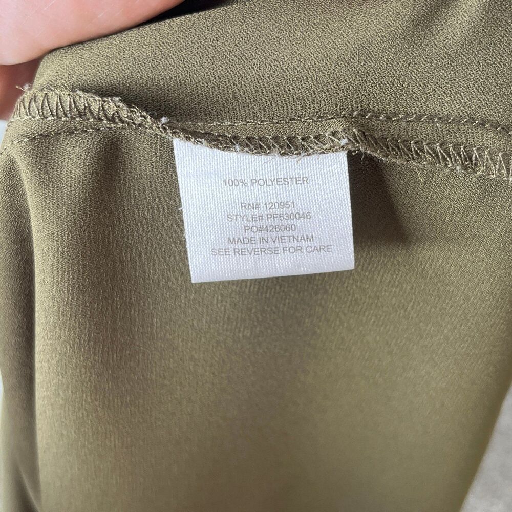 Pink Rose Sleeveless Women’s Blouse Tank Top Army Green Size Small #505 - Picture 8 of 12